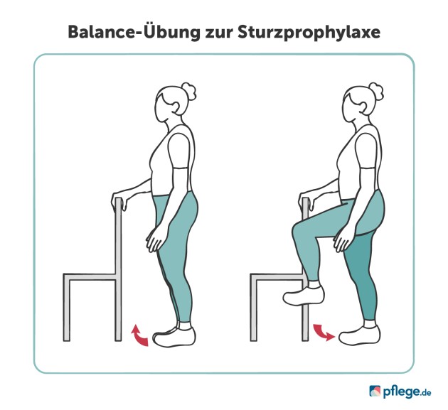 Balance-Übung zur Sturzprophylaxe