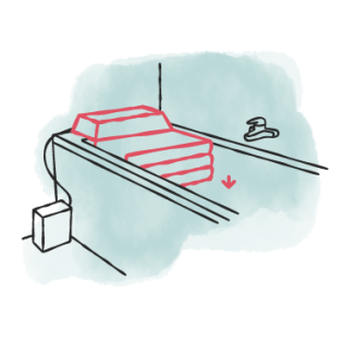 Aufblasbarer Badewannenlifter