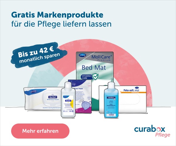 curabox Pflege - Kostenfreie Pflegehilfsmittel im Wert von bis zu 42 € pro Monat