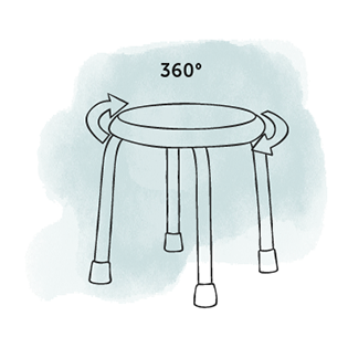Drehbarer Duschhocker