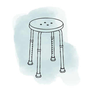 Höhenverstellbarer Duschhocker