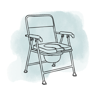 Faltbarer Toilettenstuhl