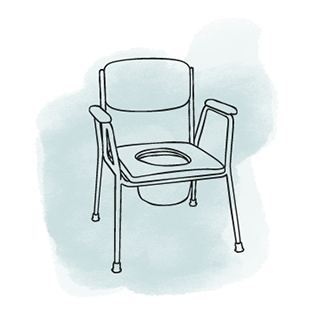 Feststehender Toilettenstuhl