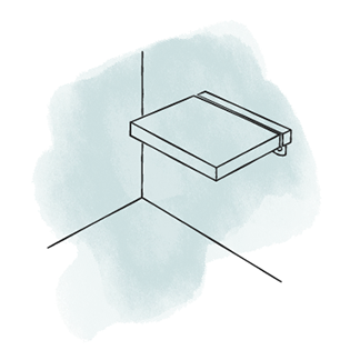 Klappbarer Duschhocker zur Wandmontage