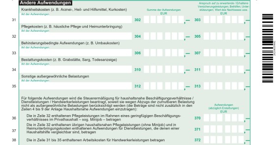 Steuerformular Pflegekosten 2021 Muster