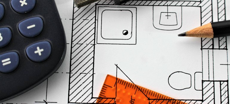 Der Grundriss von einem Bad für eine wohnumfeldverbessernde Maßnahme