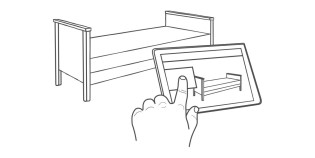 Pflegebett mit App-Anbindung