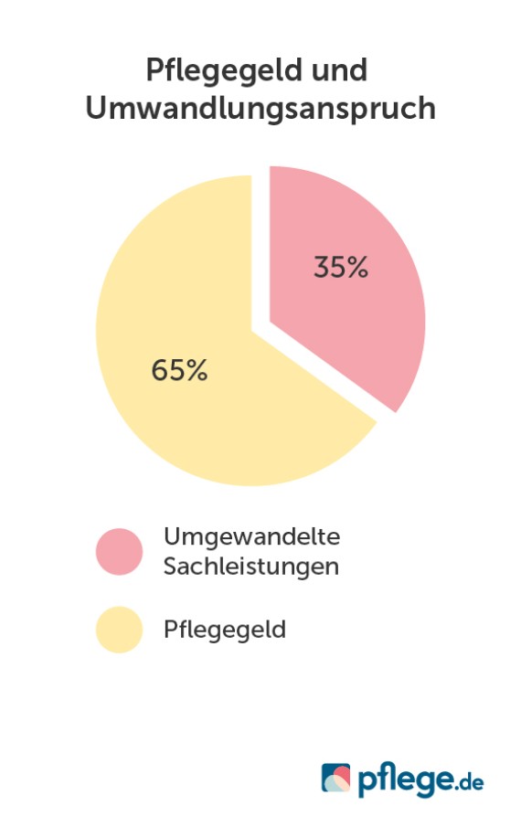 Umwandlungsanspruch Beispiel Pflegegeld und Umgewandelte Sachleistungen