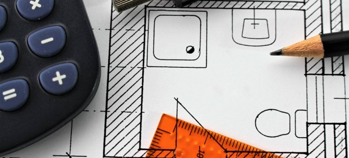 Der Grundriss von einem Bad für eine wohnumfeldverbessernde Maßnahme